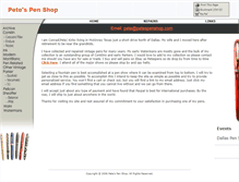 Tablet Screenshot of petespenshop.com